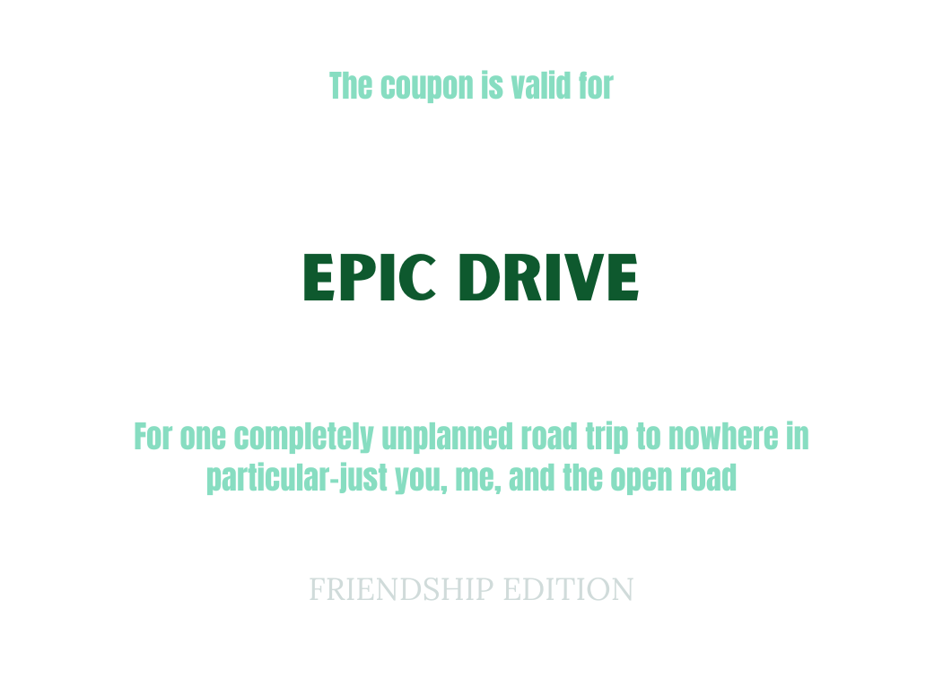 Love Coupons - Friendship Edition